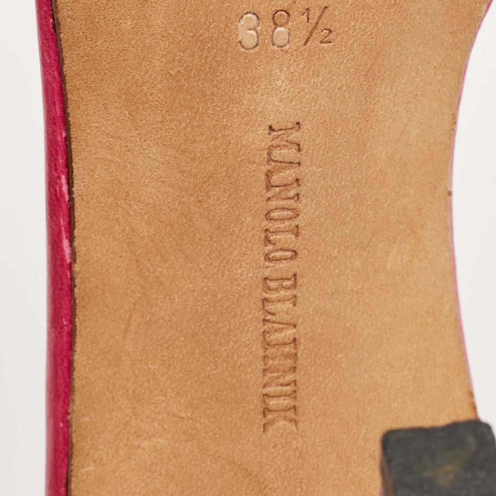 Manolo Blahnik Multicolor Python Leather Slide Sa… - image 8