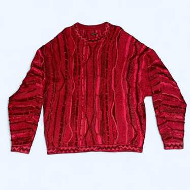 超レア 圧巻の紙幣柄&稀少タートルネック 90's COOGI ニットセーター seyto（セイト）の「Hand made oversized chanky knit