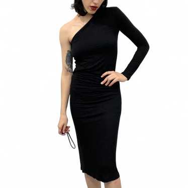 オールインワン・サロペット Helmut Lang Asymmetrical Hem Midi Dress HELMUT LANG Asymmetric layered wool midi dress | THE OUTNET