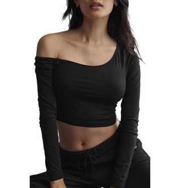 【Alo Yoga】Asymmetric Sheer Glow Long Sleeve Asymmetric Sheer Glow Long Sleeve - Ivory | Alo Yoga