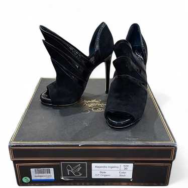 ALEJANDRO INGELMO TRON Size 8 Silver Metallic Canvas High