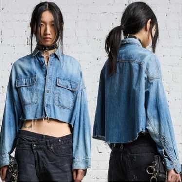 ジャケット・アウター L'Appartement R13 OVERSIZE DENIM JACKET →R13 DISTRESSED OVERSIZED WINGED DENIM JACKET← SANG A SELECTS
