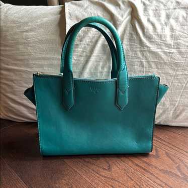 Fossil Teal Satchel With Structured Design - image 1