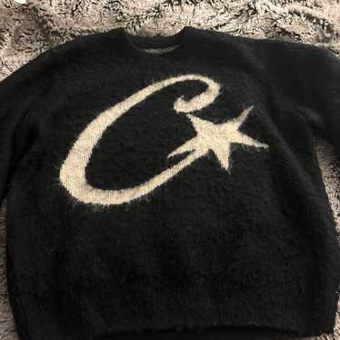 Corteiz C Star Gradient Mohair Knit Sweater Grey Men's