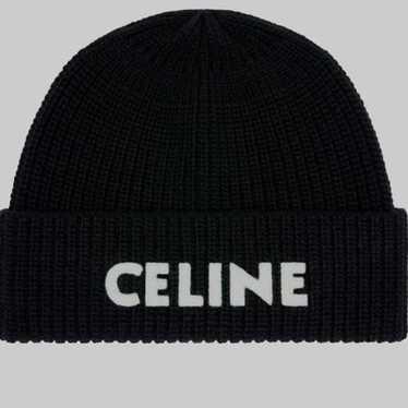 新品 CELINE セリーヌ ニット帽 ビーニー ブラック - メルカリ