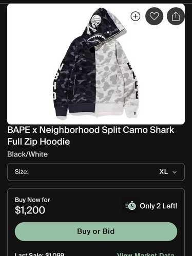 Bape neighborhood shark hoodie - Gem