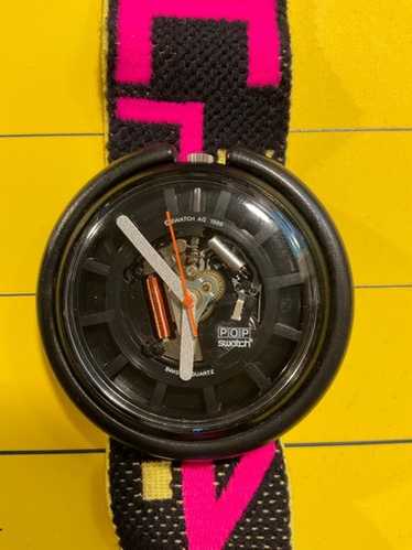 1988 Ultra Rare Skeleton Retro Pop Swatch Watch tribal Funky