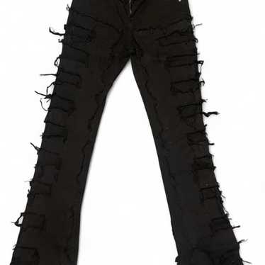 パンツ GUAPI ALL BLACK SUPER STACKED DENIM 30 GUAPI OBSIDIAN STACKED JEANS – BLUE CITY NYC
