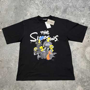 バレンシアガ BALENCIAGA 22SS The Simpsons シンプソンズ  クラックプリントTシャツ カットソー 半袖 S ブラック 黒 670943 TLVG7 国内正 BALENCIAGA - BALENCIAGA バレンシアガ 21AW ×The Simpsons
