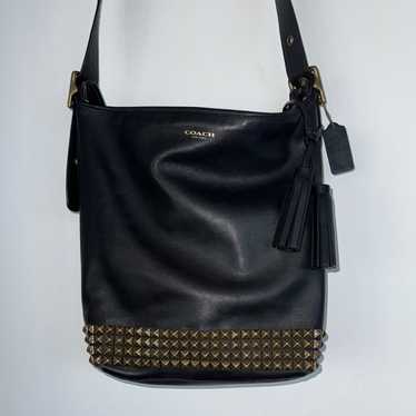 バッグ archive coach black leather studs bags Coach legacy studded bag - Gem