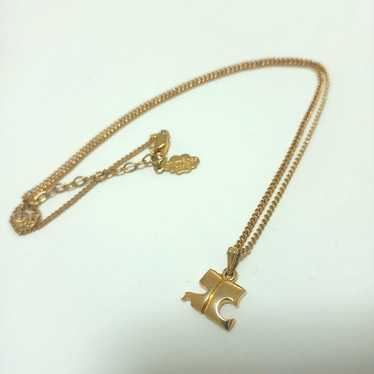 Courrèges ❤︎ Vintage ❤︎ necklace Courrèges Necklace With Gold-plated Chain and Brand Logo - Etsy