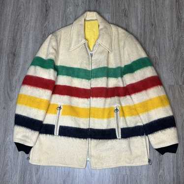 60-70s Canada製 Hudson's Bayウールコート VTG Hudson Bay Canada Blanket 100% Wool Coat Jacket 60s/70s