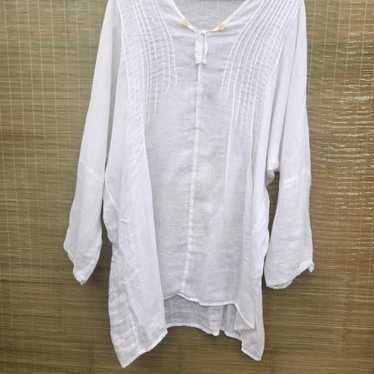 トップス mie ajunar pintuck blouse white Mie Ajunar Pintuck Blouse White