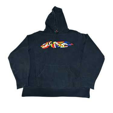美品　supreme digi hooded sweatshirt M Navy Supreme FW19 Week 12 Rhinestone Script Hooded Sweatshirt