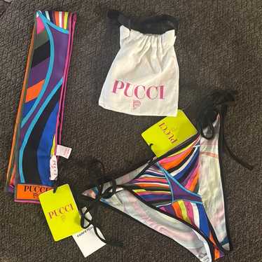 新品☆EMILIO PUCCI ビキニ IT42 ピンク×グリーン 新品☆EMILIO PUCCI ビキニ IT42 ピンク×グリーン