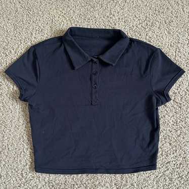 【新品】alo yoga クロップドポロシャツ Alo yoga polo - Gem