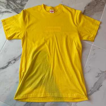 Tシャツ・カットソー Supreme Tonal Box Logo T-Shirt Yellow Supreme Tonal box Logo Tee 'Yellow' — Kick Game