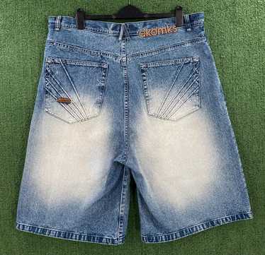 00s AKADEMIKS Denim Baggy Shorts ステッチ 刺繍 00s AKADEMIKS Denim Baggy Shorts Stitch Embroidery