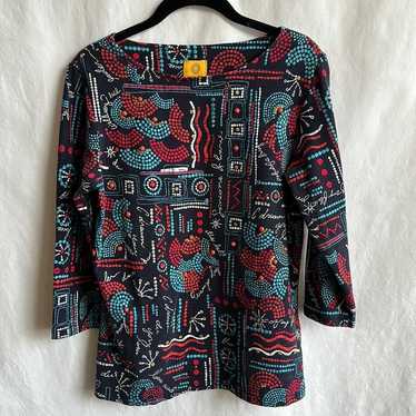 Ruby Rd. Vibrant Print Top With Front Beading, Si… - image 1