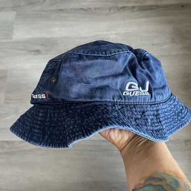 ★★Guess★★ WASHED BLUE DENIM BUCKET HAT NO1AE201 Amazon.com: GUESS Originals Denim Bucket Hat : GUESS