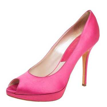 靴 Vintage Dior Pink Satin Pumps 36 Pink dior heels - Gem