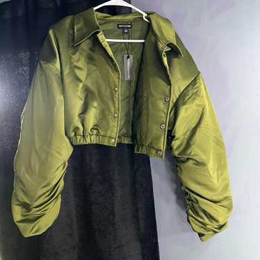 Pretty Greenボアカラージップアップボンバー10月30日までお値下げ中 9a7c0e8afe29373aaa27ffb2f61e82