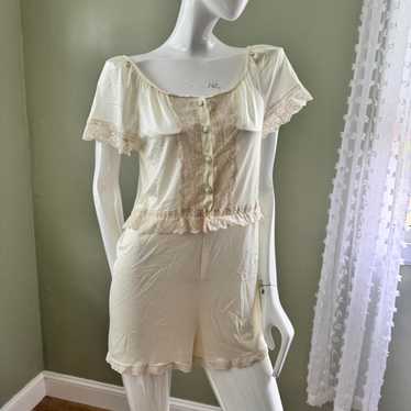 Vanity Fair Women's Romper - Cream/White - 0 – vi… - image 1