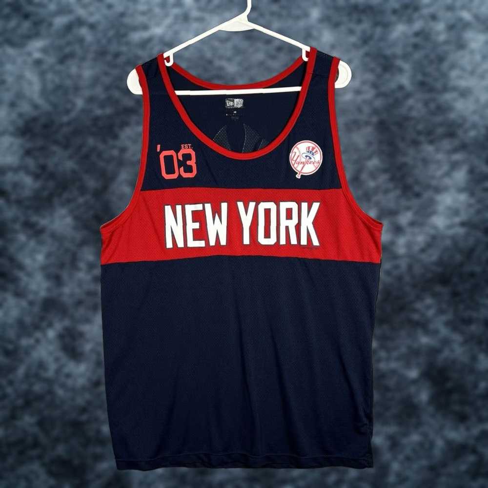 New Era VINTAGE New Era New York Yankees Tank Top Shirt Adult XL Blue Sleeveless MLB Mens