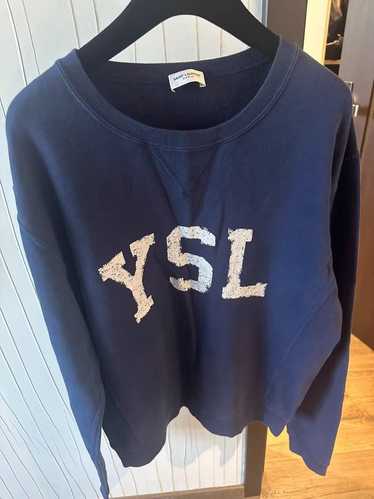 スウェット・トレーナー SAINT LAURENT DARK BLUE COTTON SWEATSHIRT SAINT LAURENT Midnight Blu Cotton Sweatshirt (Saint Laurent
