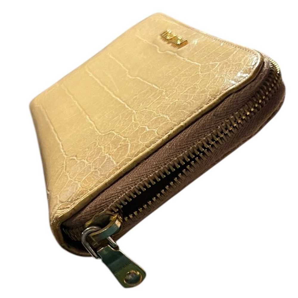 Miu Miu Miu Miu Croc Embossed Long Tan Zipper Wal… - image 8