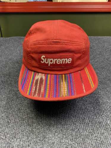 Red Supreme Camp Cap Side Logo - Gem