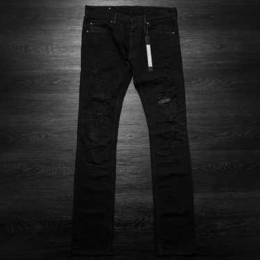 パンツ ISAMUKATAYAMA BACKLASH black biker denim ISAMU KATAYAMA BACKLASH - サルエル ストレッチデニムパンツ