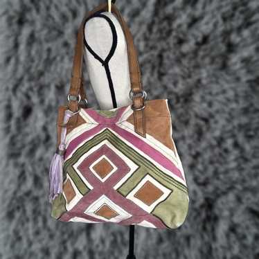 Fossil VINTAGE Fossil Jesse Suede Patchwork Canva… - image 1