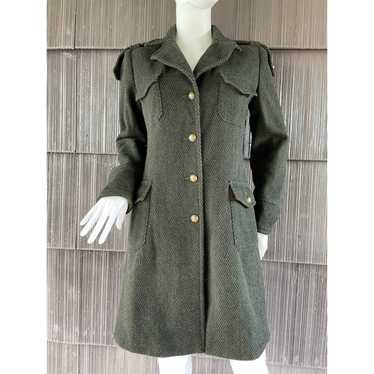 60s- Berry Burk　Herringbone Long Coat Gray Herringbone Liberty Coat | SPIER & MACKAY