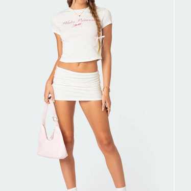 Edikted Women's Skirt - White/Pink - L – Edikted … - image 1
