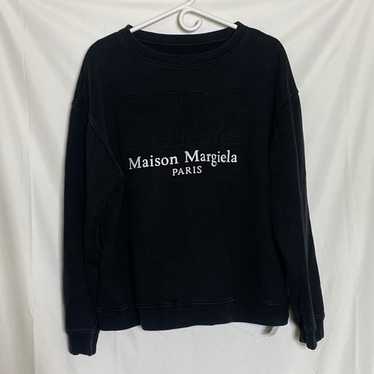 Maison Margiela★Logo sweatshirt Maison Margiela numbers-motif Cotton Sweatshirt | Black