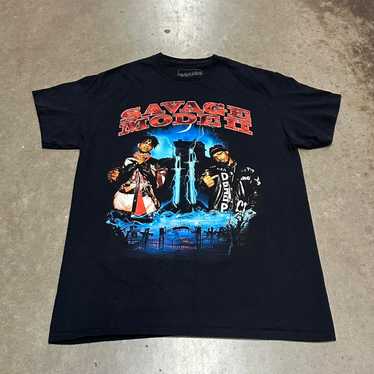 21 Savage & Metro Boomin Savage Mode Ⅱ T-Shirt Savage Mode 2 II Black Shirt 21 Savage Metro Boomin Rap
