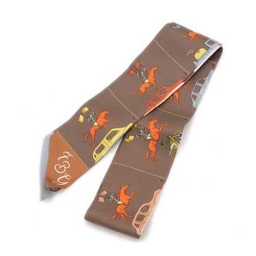 エルメス Twilly Hermes Parade (Marron / Gris / Orange) Hermes twilly parade enfare - Gem