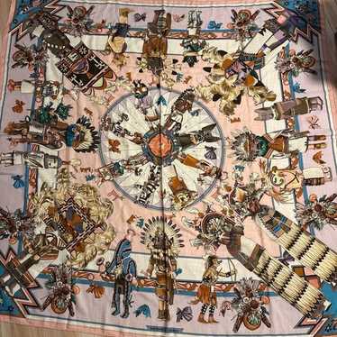 Hermes kachinas silk scarf - Gem