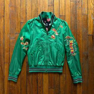 Diesel Y2K Vintage Fur Hooded Camo Olive Green Bomber Unisex