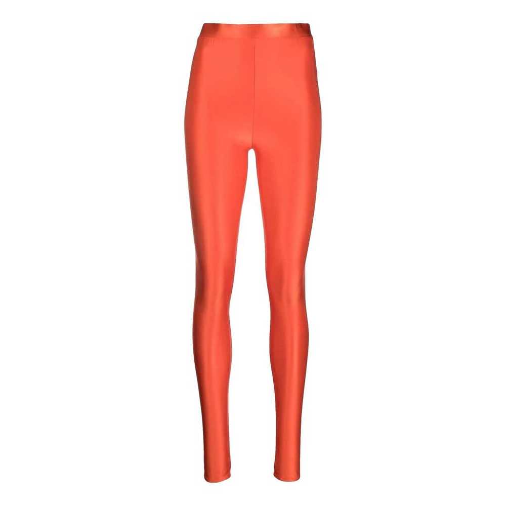 【関税込み】ALEXANDRE VAUTHIER PANTALONE 'BOYFRIEND' Alexandre Vauthier Leather Slim Leg Pants High Rise Zip