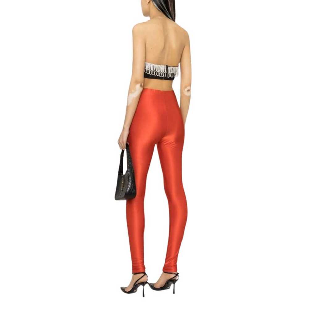 【関税込み】ALEXANDRE VAUTHIER PANTALONE 'BOYFRIEND' Alexandre Vauthier Leather Slim Leg Pants High Rise Zip