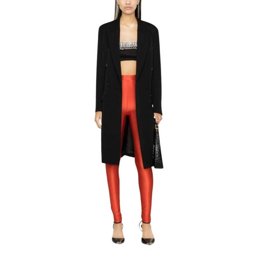 【関税込み】ALEXANDRE VAUTHIER PANTALONE 'BOYFRIEND' Alexandre Vauthier Leather Slim Leg Pants High Rise Zip