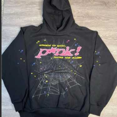 ミ*ピ様 【夏限定価格】sp5der Black Hoodie Sp5der P*NK Hoodie BlackSp5der P*NK Hoodie Black - OFour