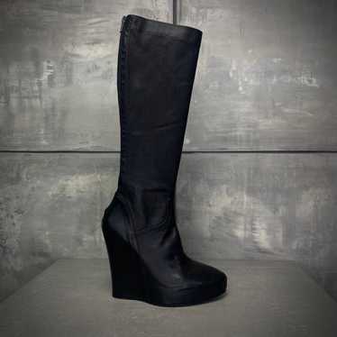 靴 Ann Demeuelemeester boots 37 Ann Demuelemeester Fall 2003 Combat Zip Long Boots 37