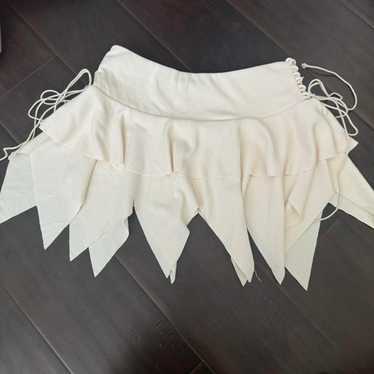 Women's Skirt - Cream/White - M – Cream white fai… - image 1