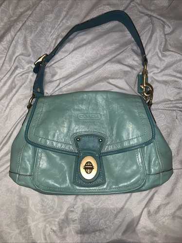 バッグ coach 65th anniversary legacy green mini Coach legacy leather ali - Gem
