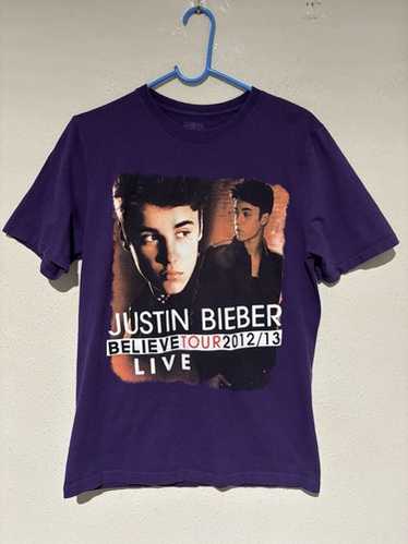 Justin Bieber Believe tour 2012-13 Tシャツ Justin Bieber Believe Tour 2012 Live Double Sided T Shirt