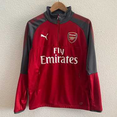 15-16 arsenal FC PUMA HARFJIP jacket M 赤