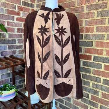 Leather cape 70s vintage - Gem